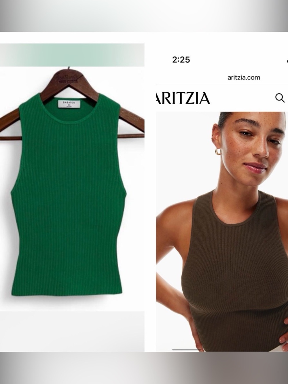 Aritzia Babaton
Sculpt Knit Racer Tank